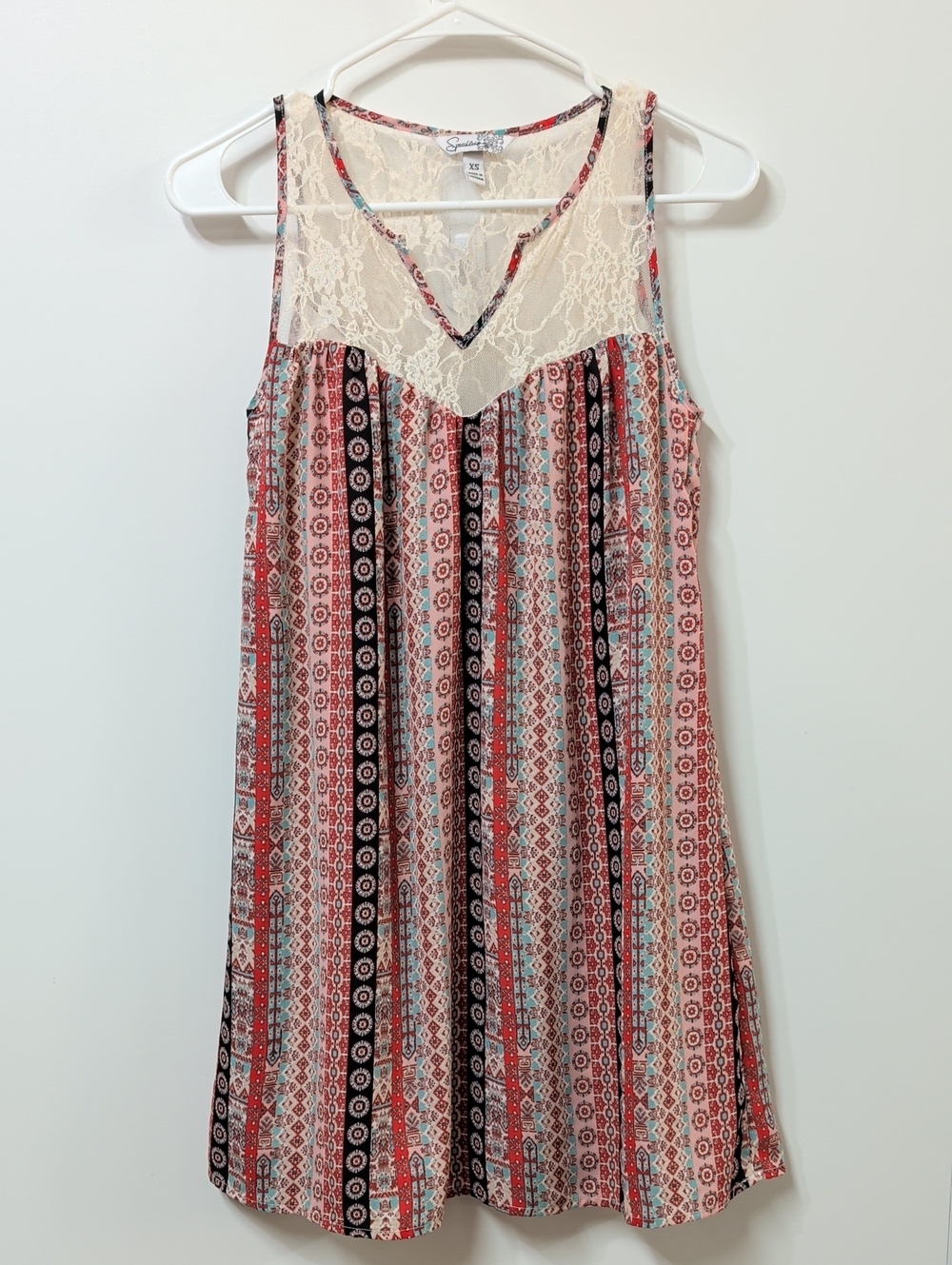 Speechless Boho Medallion Print Sleeveless Tunic Dress Size Extra Small